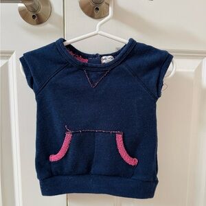 Splendid Navy Blue Kids Sweatshirt with Pink Accents